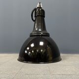 Black enamel Bauhaus factory lamp from Industria Rotterdam