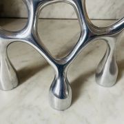 Vintage aluminium cast iron candlestick