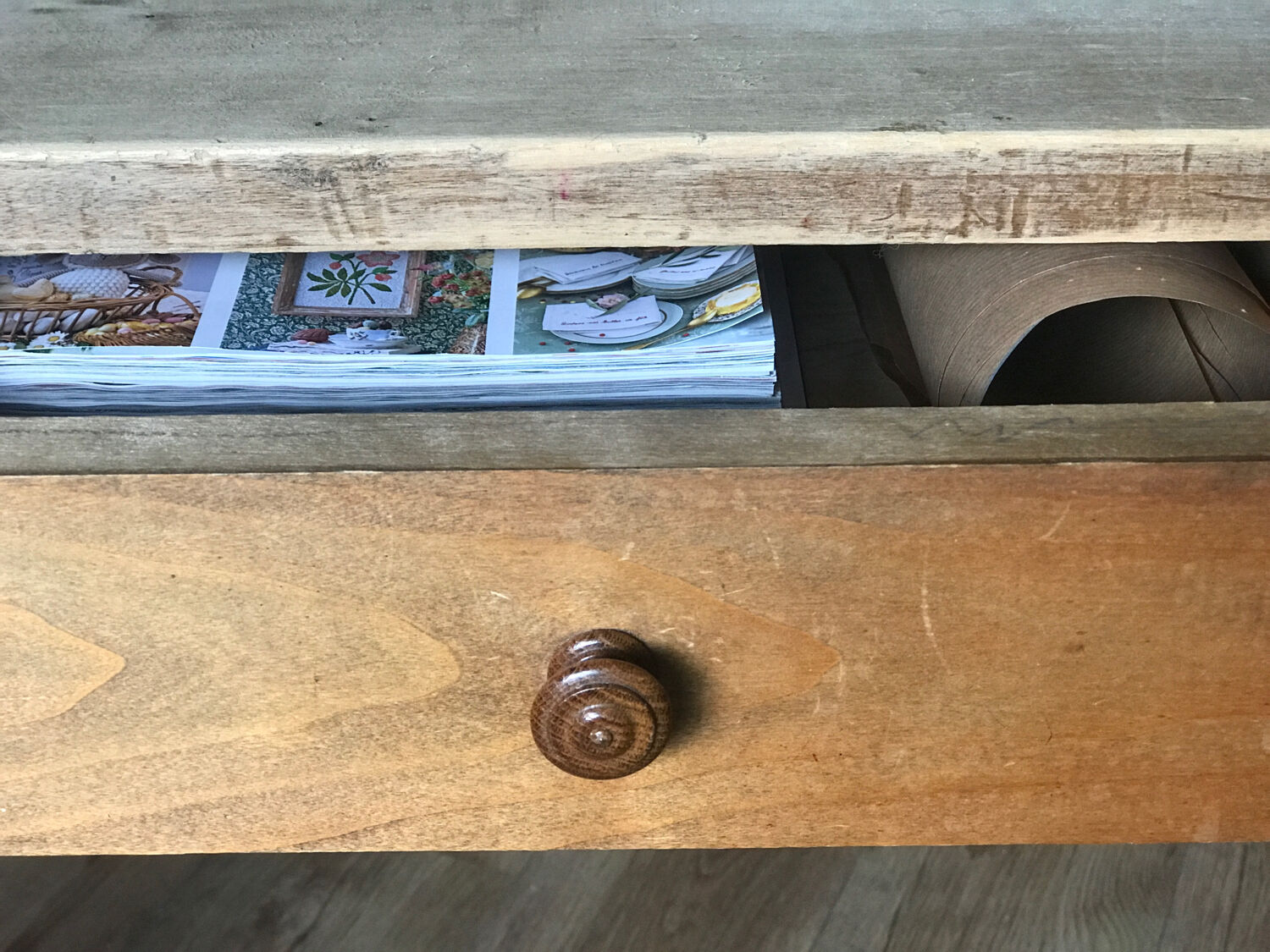 Solid wood farm table