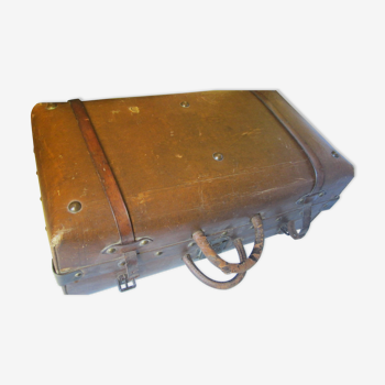 Old leather suitcase