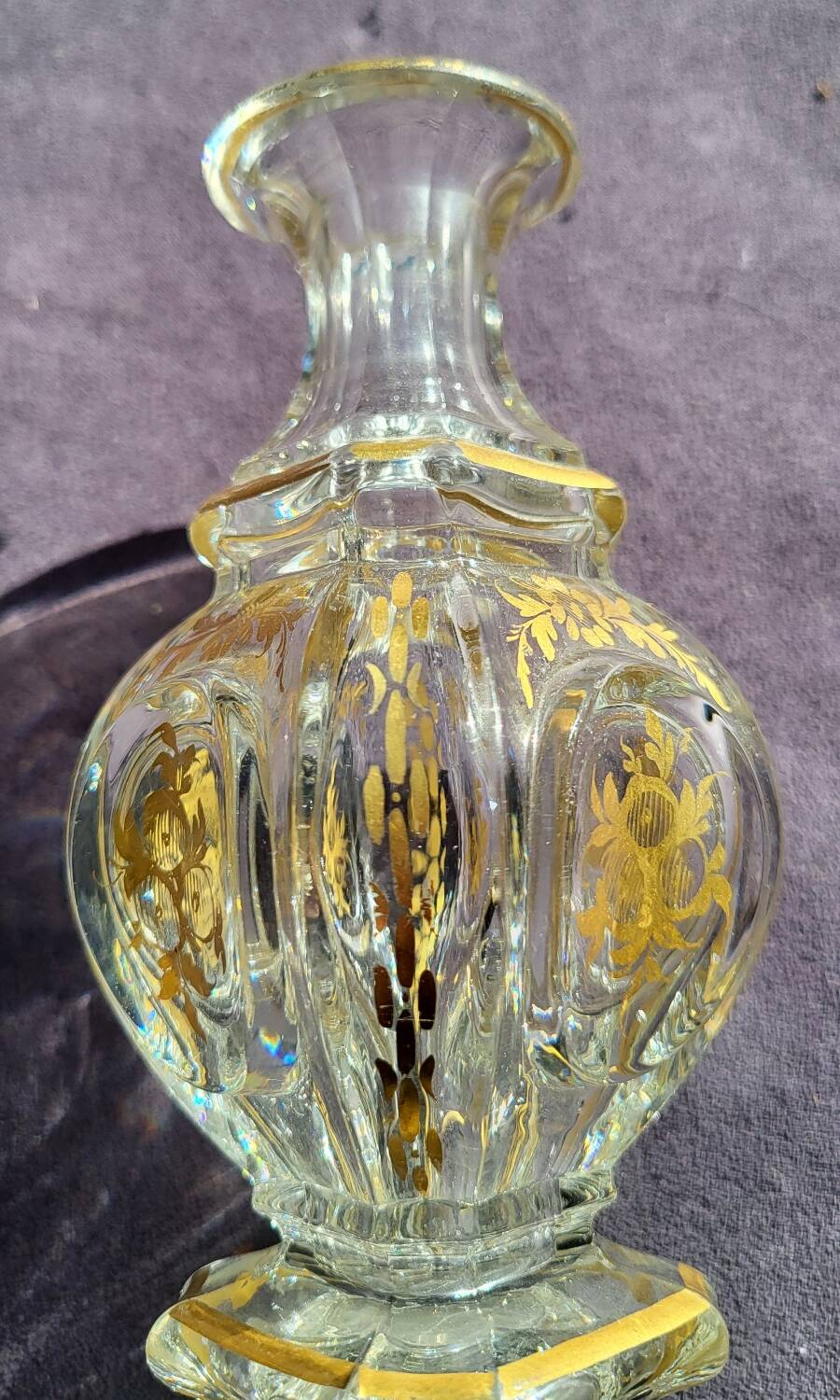 Flacon en cristal orientaliste XIX eme