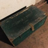 Green ammo chest with letters on it