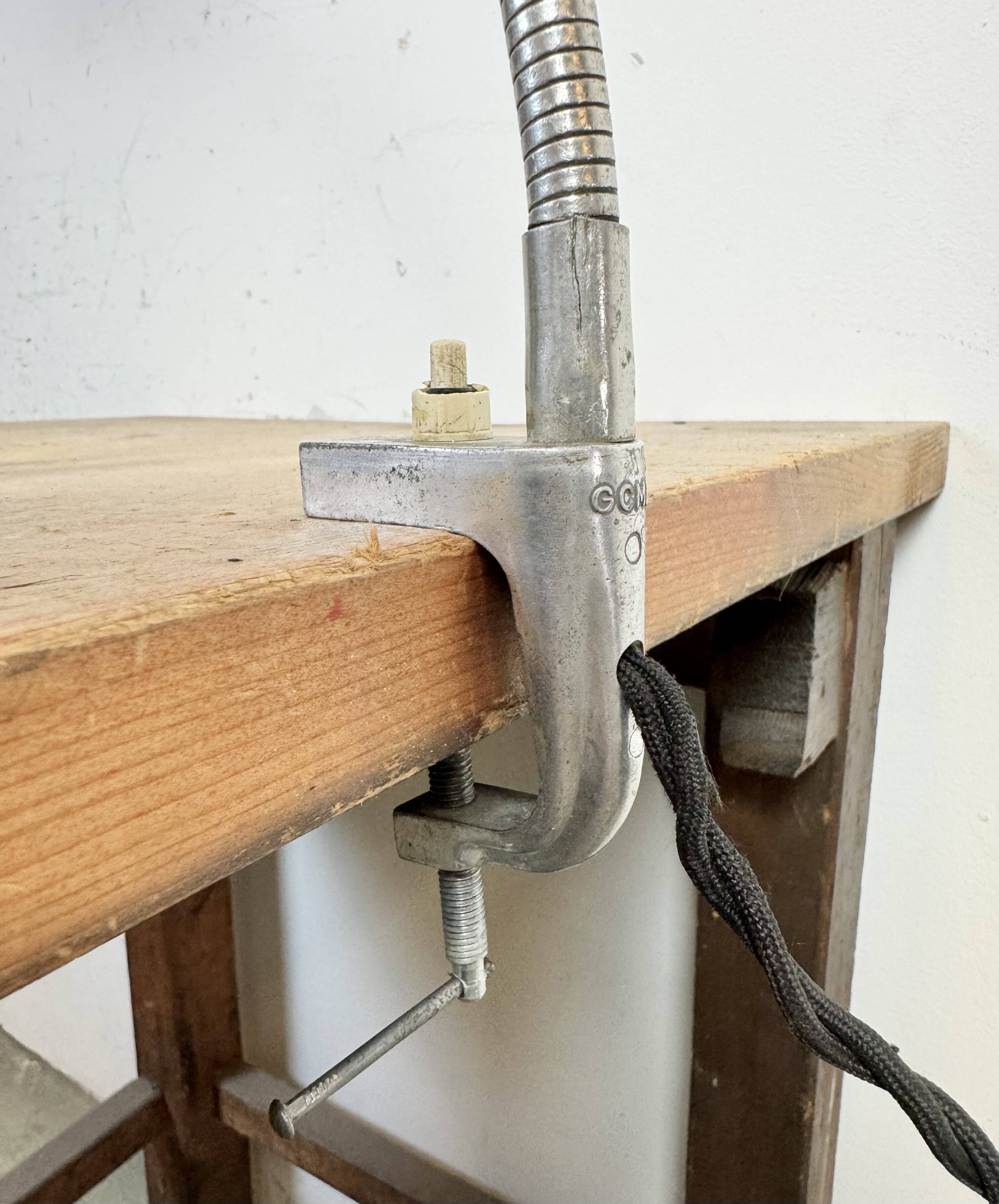 Vintage Grey Italian Gooseneck Table Lamp from GCME, 1950s