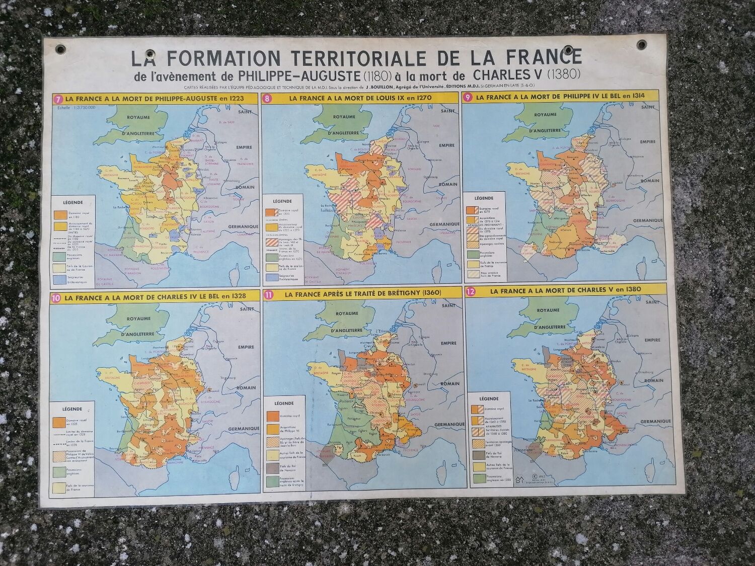 Former MDI school map / Territorial formation of the France