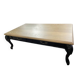 Black wood and oak coffee table – 4 storage drawers
