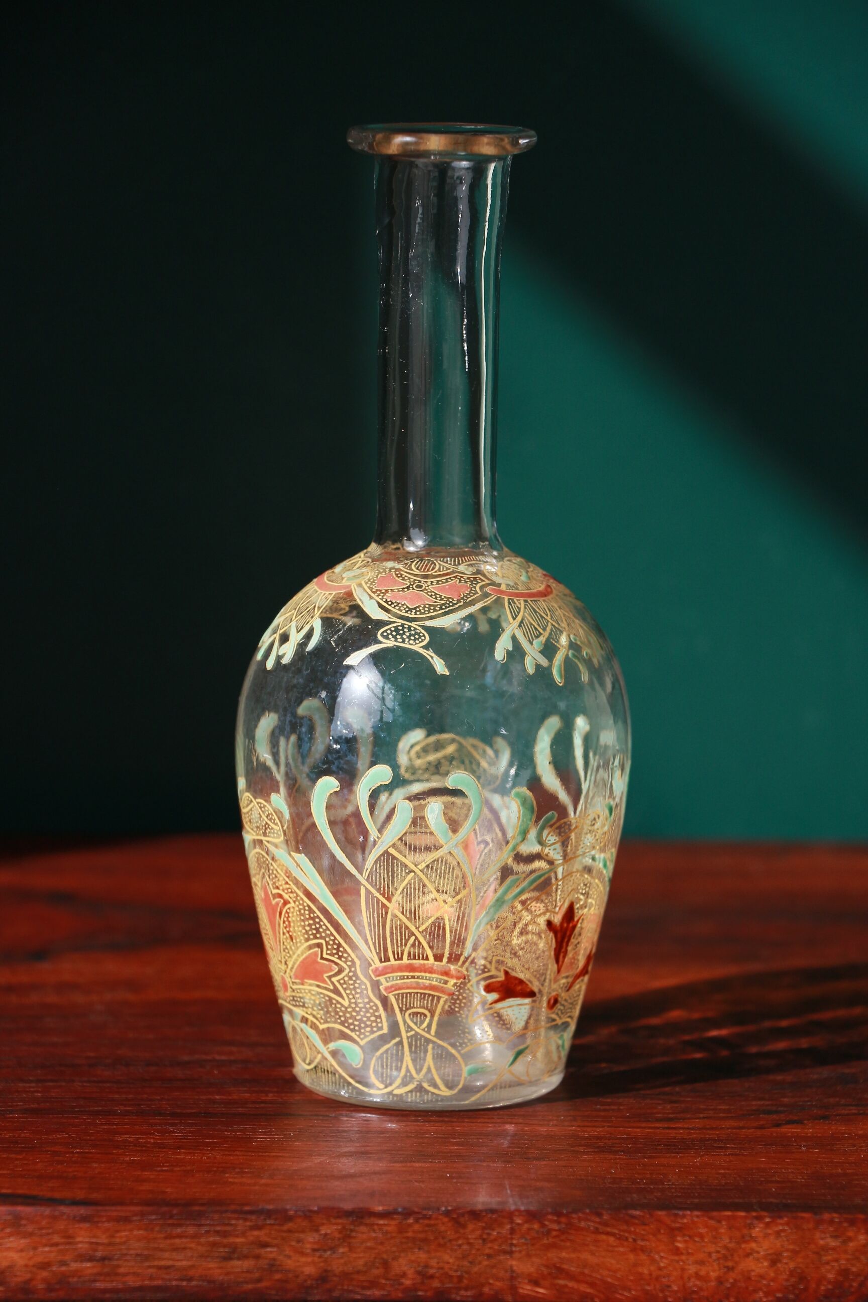 Carafe à liqueur - Décor Fleurs de Pavots - Art Nouveau - LEGRAS