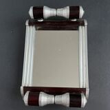 Rectangular mirror tray