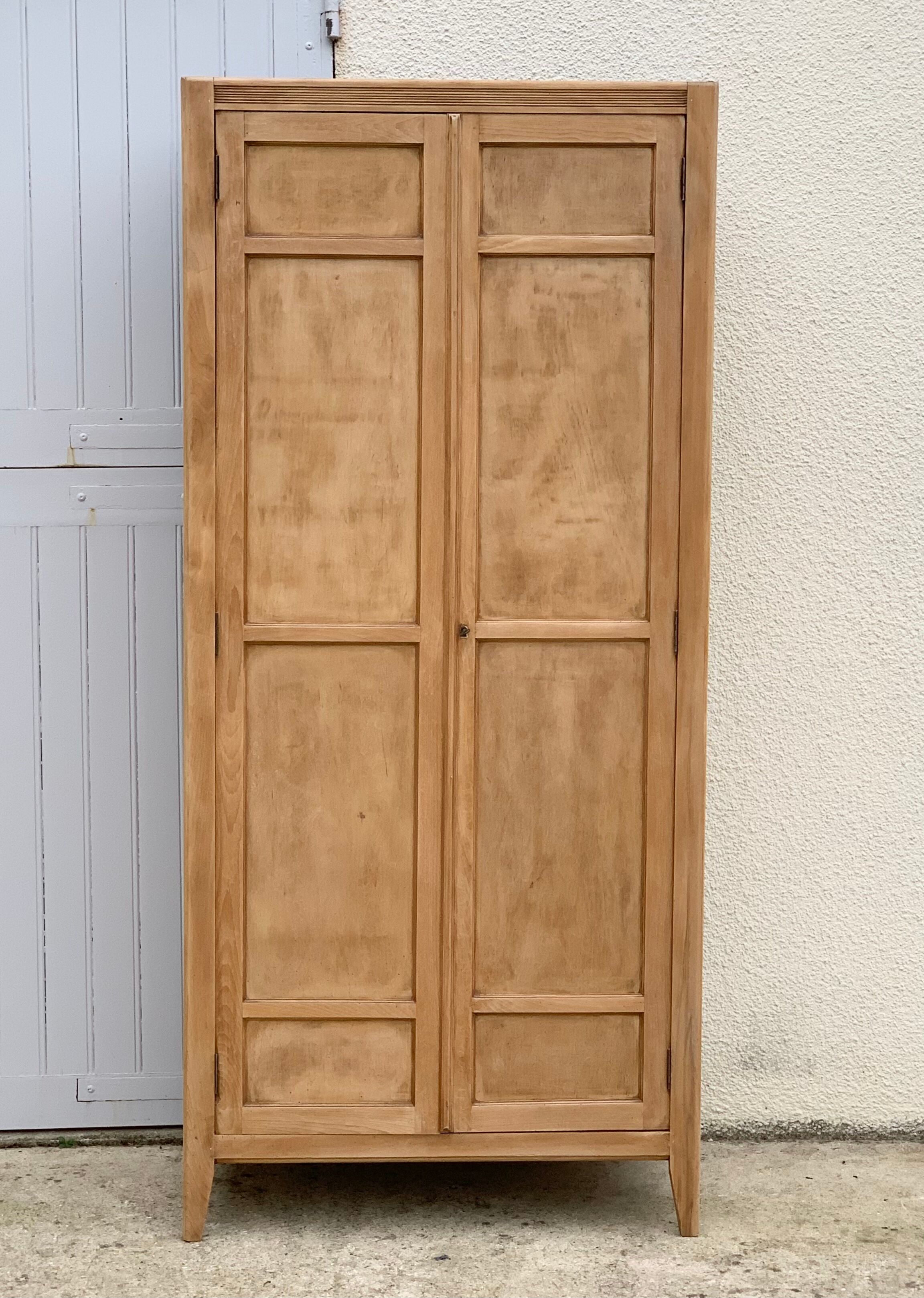 Paris raw wood cabinet 1950