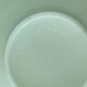Set of 4 mint green opaline saucers with a swirl pattern, made in France.