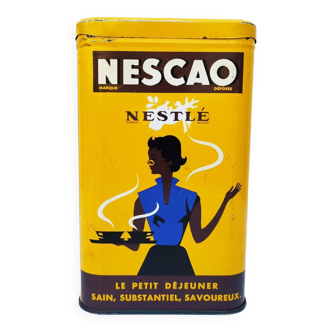Nescao Nestlé chocolate advertising tin box