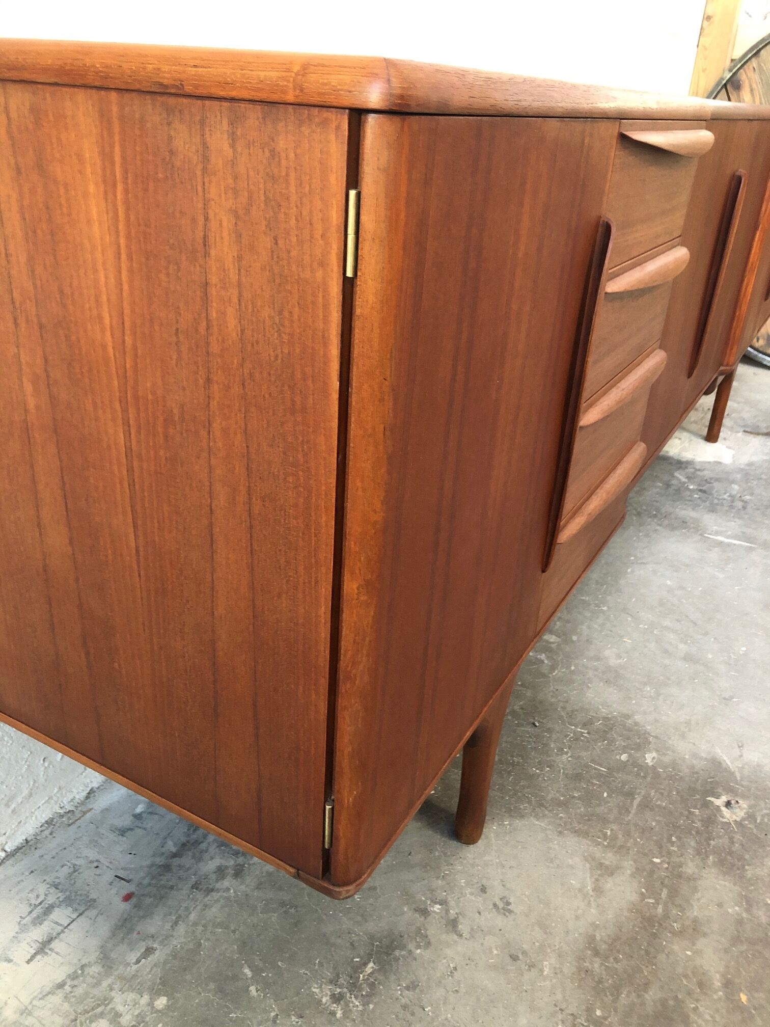Teak enfilade stamped "TV furniture Paris"