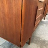 Teak enfilade stamped "TV furniture Paris"