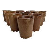 Set of 10 Digoin Stoneware glasses