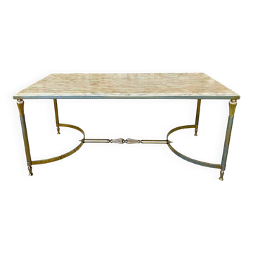 Vintage marble and brass coffee table circa 60's