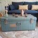 Vintage metal trunk of the 60s