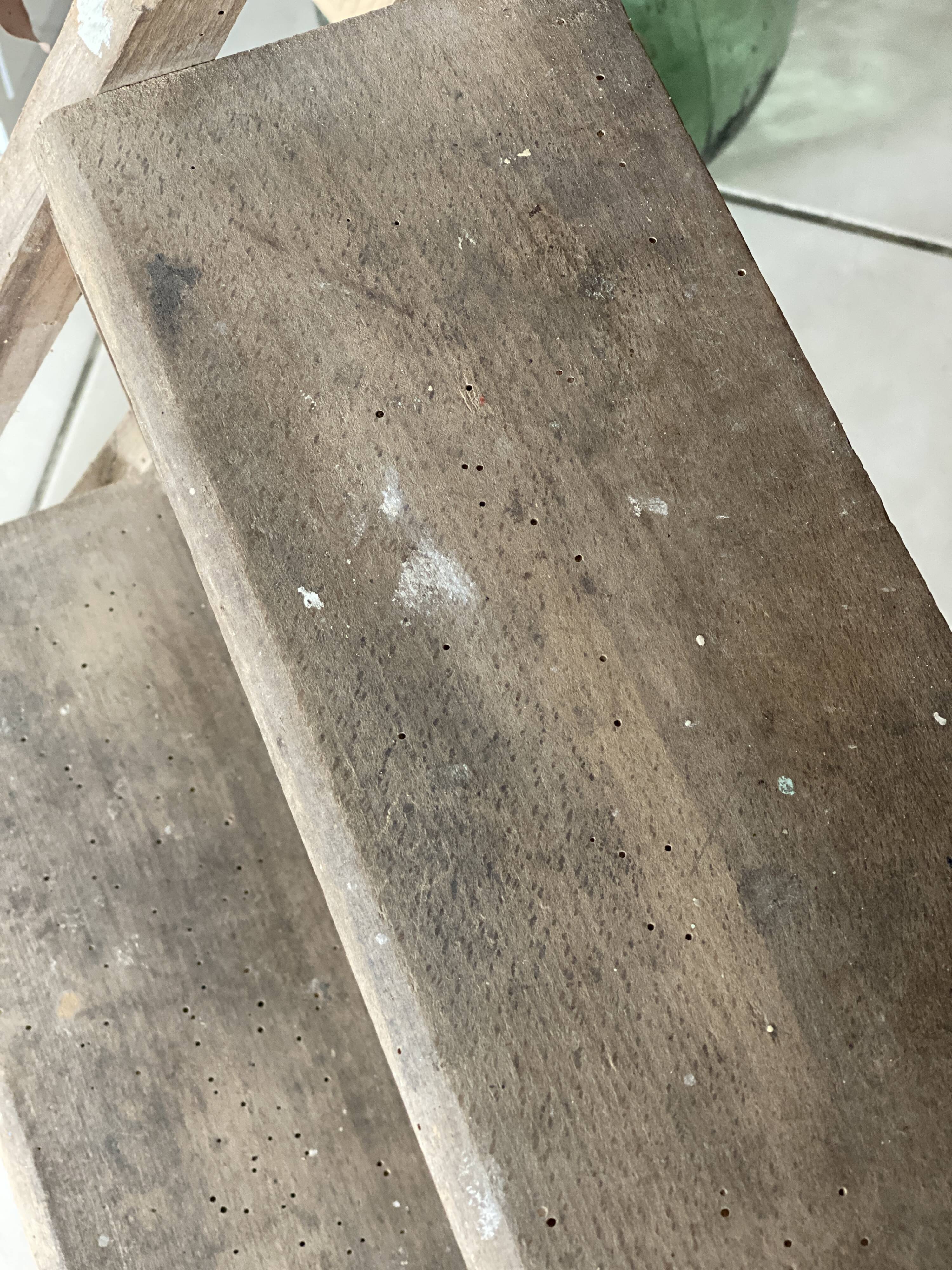 Vintage wood stepladder