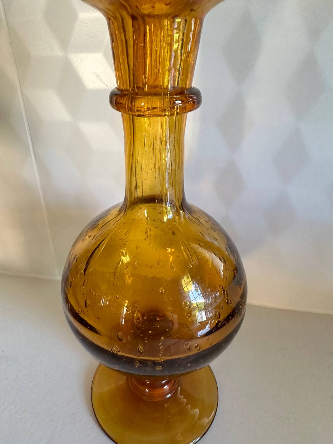 Biot carafe vintage bubbled glass