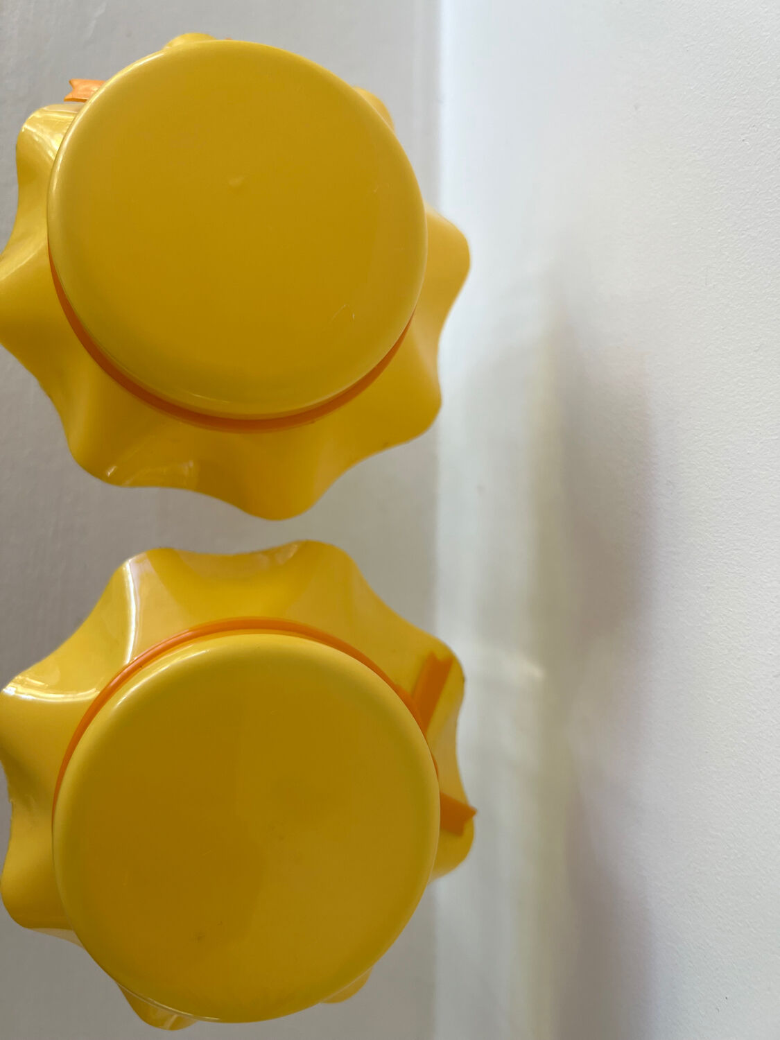 Vintage orange seventies jam jars