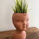 Cache pot tête visage enfant