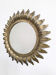 Midcentury French gold gilded leaf sunburst mirror