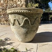 Ancient terracotta pot vase from the 19th century.