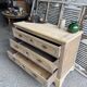 Raw wood chest of drawers