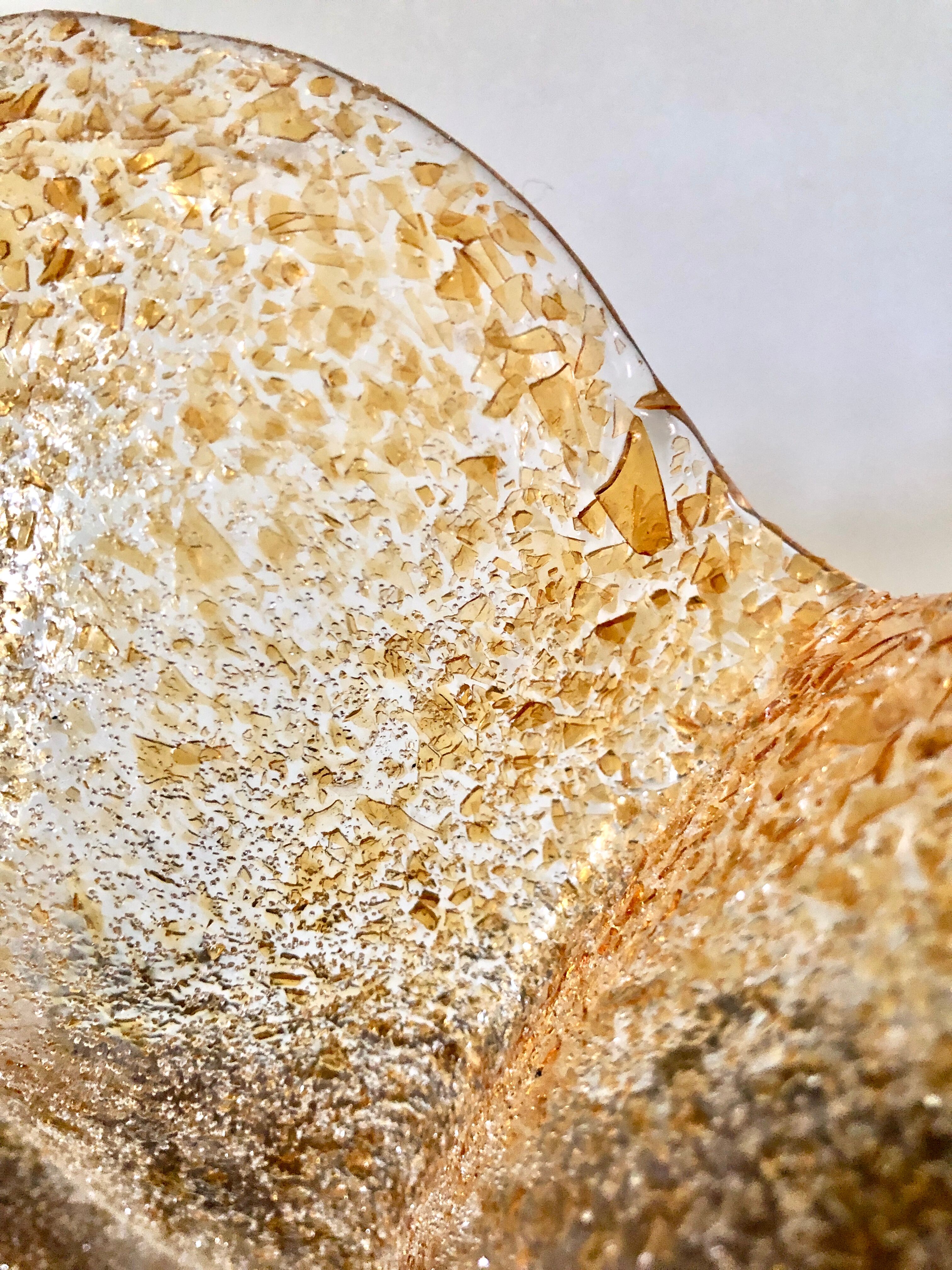 Suspension orange flower glass Murano 1960