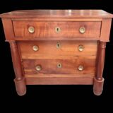 Old small solid wood chest of drawers