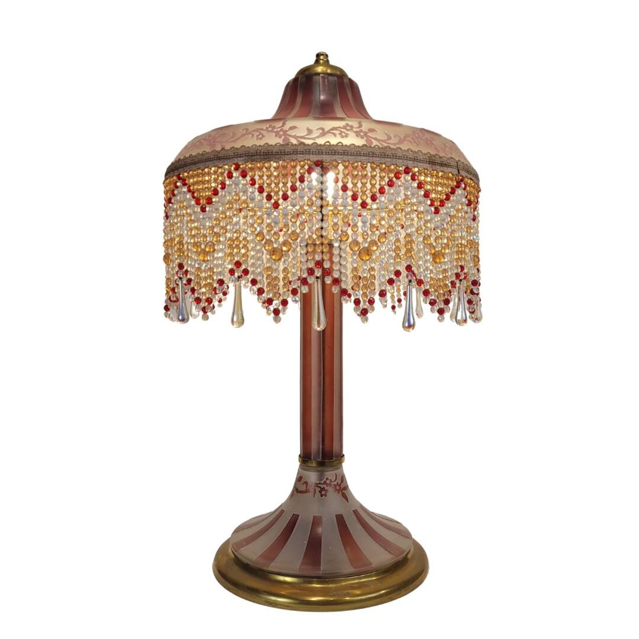 Table lamp, firmed Suberville, Art Nouveau, double glass, s. xx