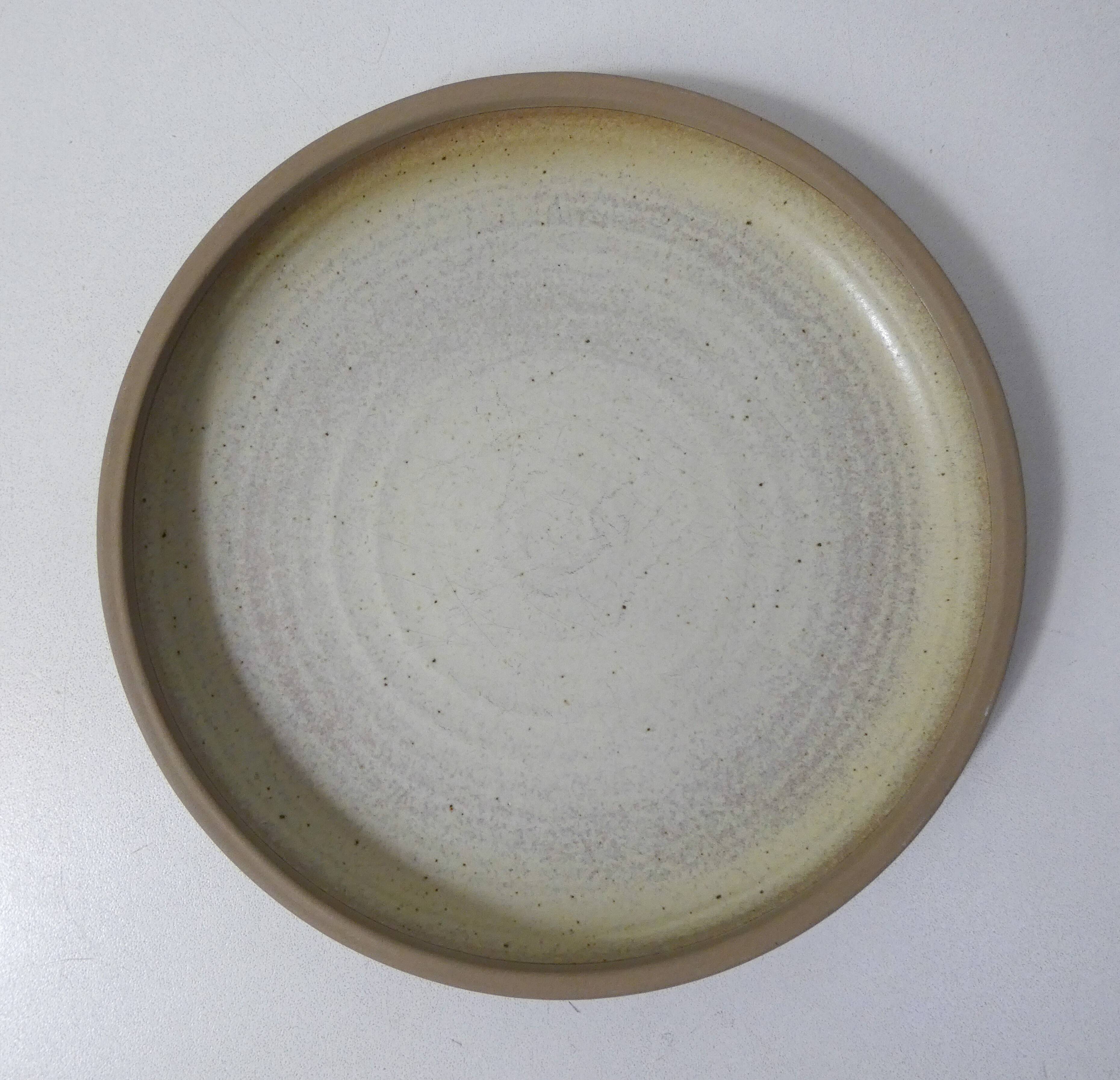 6 vintage stoneware dessert plates