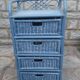 Meuble de 4 tiroirs en bambou et rotin