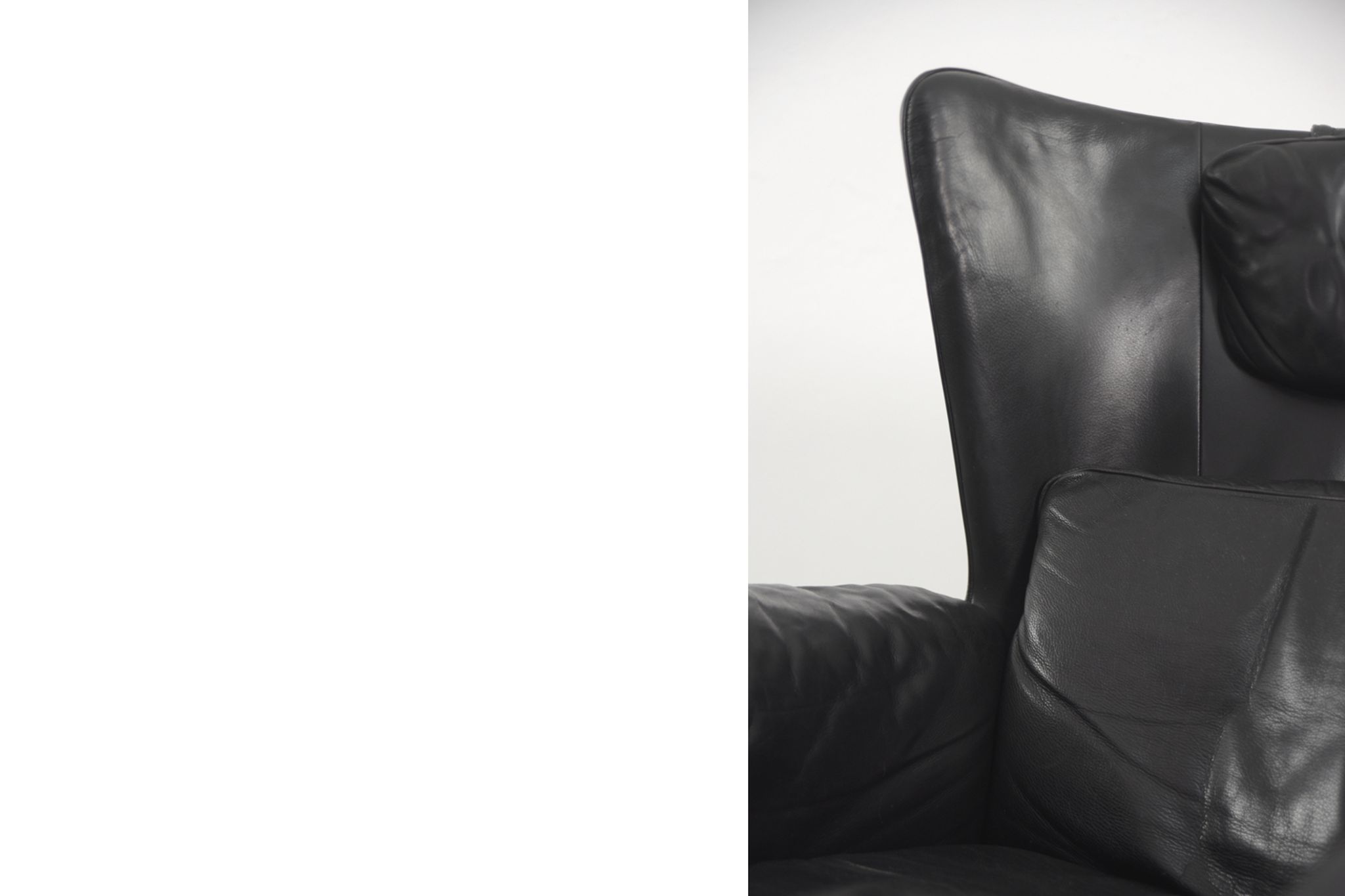 DS-23 leather lounge wing chair by Franz Josef Schulte for De Sede,1980