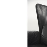 Fauteuil à oreilles en cuir DS-23 de Franz Josef Schulte pour De Sede, 1980