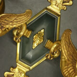 Pair of empire style swan sconces - petitot
