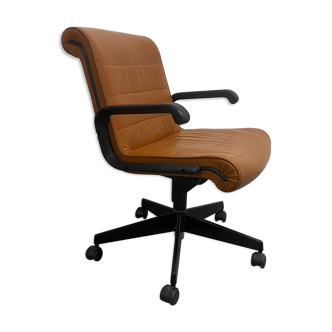 Fauteuil Richard Sapper édition Knoll cuir cognac