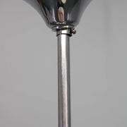 1930s Czech Art Deco chrome chandelier with cream opaline glass shades