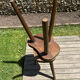 Pair of vintage farmhouse stools in solid oak