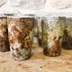 Set of 7 ceramic cups by Alexandre Kostanda Vallauris