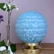 Vintage blue glass globe table lamp from Clichy