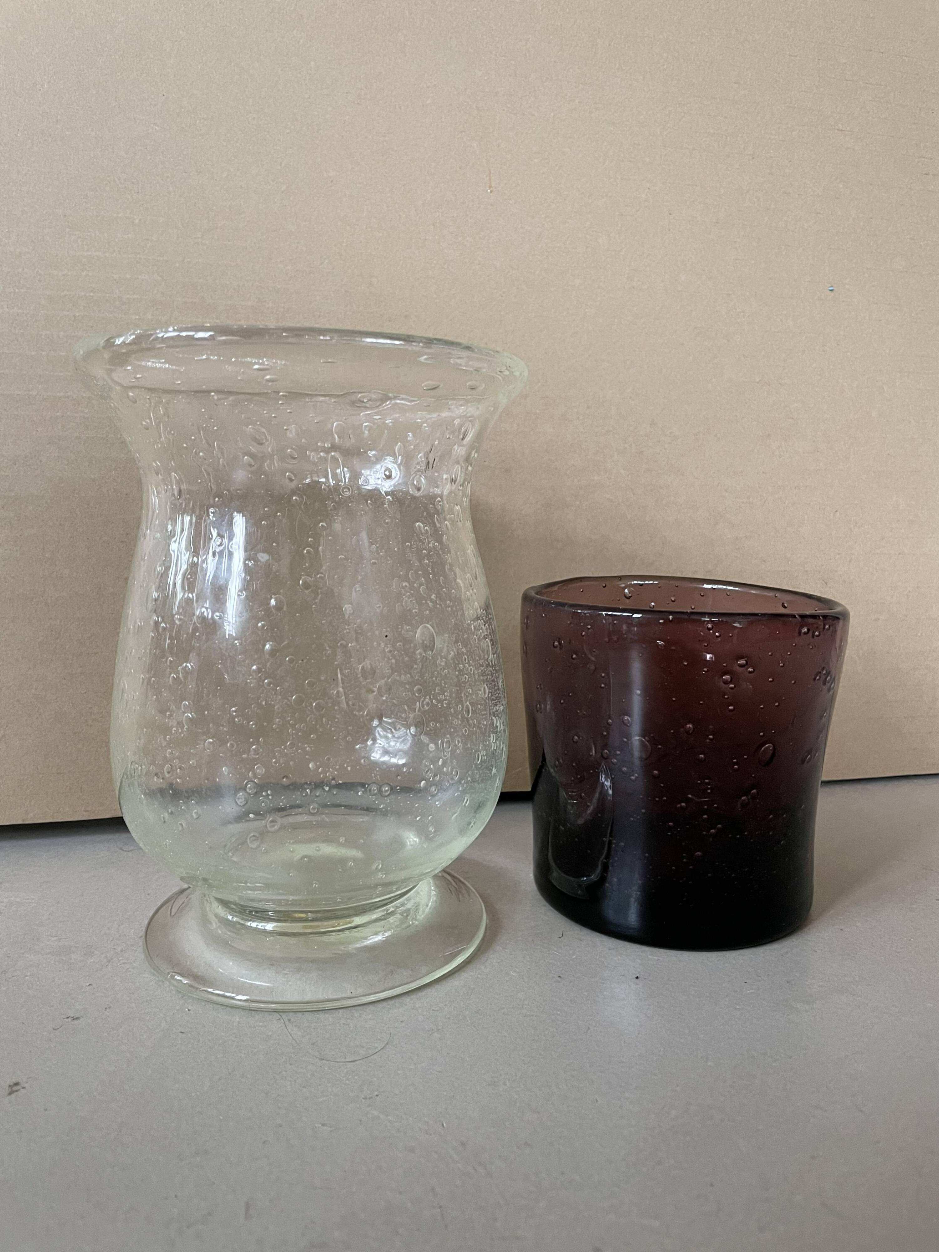 Biot bubble glass vase