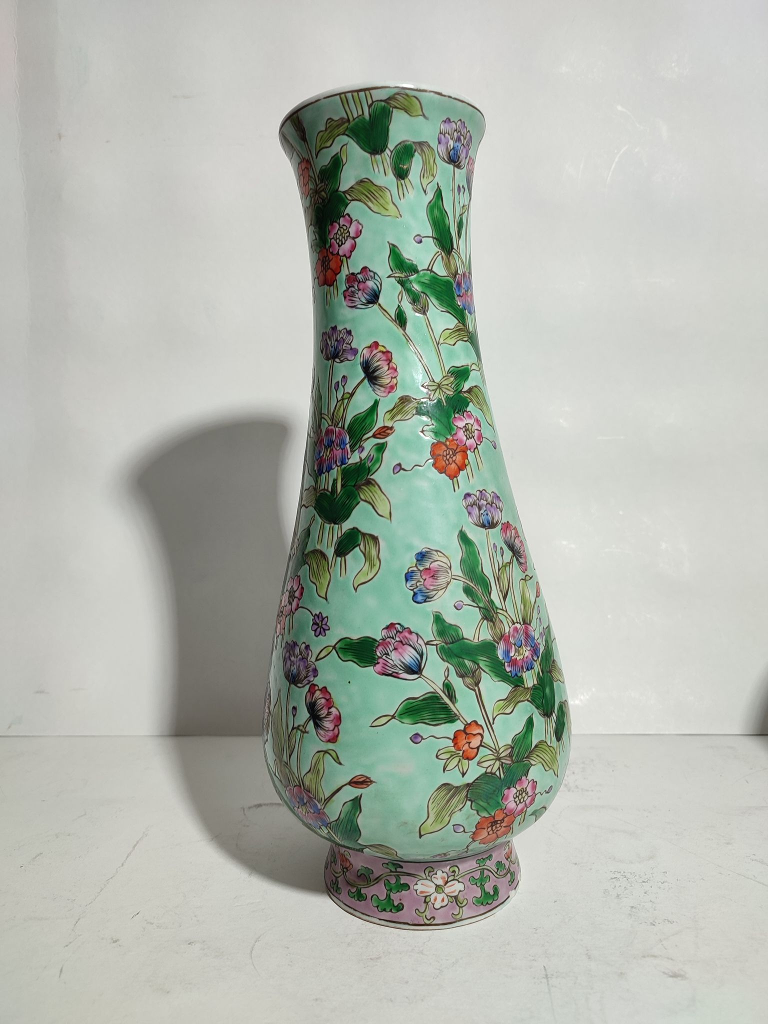Potiche and vase chinese porcelain qing 19th family green celadon