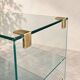 Console / glass and brass shelf Roche Bobois – 1970s