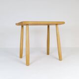 Sculptural mid-century stool in solid oak by Carl Gustaf Boulogner, Sweden, 1950s.