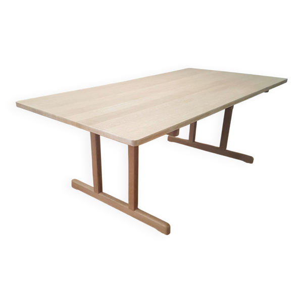 Table à manger shaker BM6286 de Børge Mogensen pour Fredericia en chêne massif savonné.