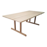 Table à manger shaker BM6286 de Børge Mogensen pour Fredericia en chêne massif savonné.