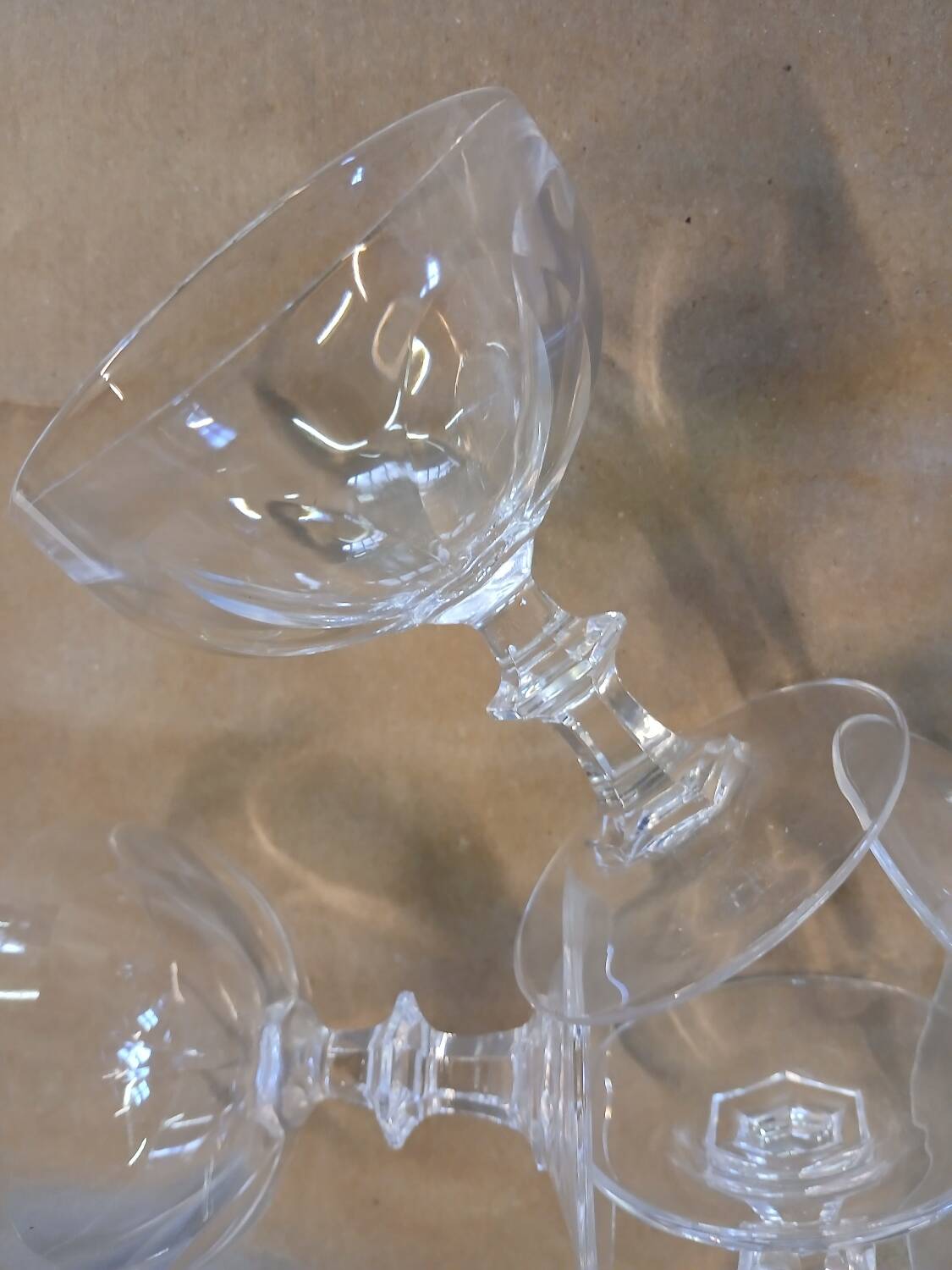 5 crystal champagne glasses