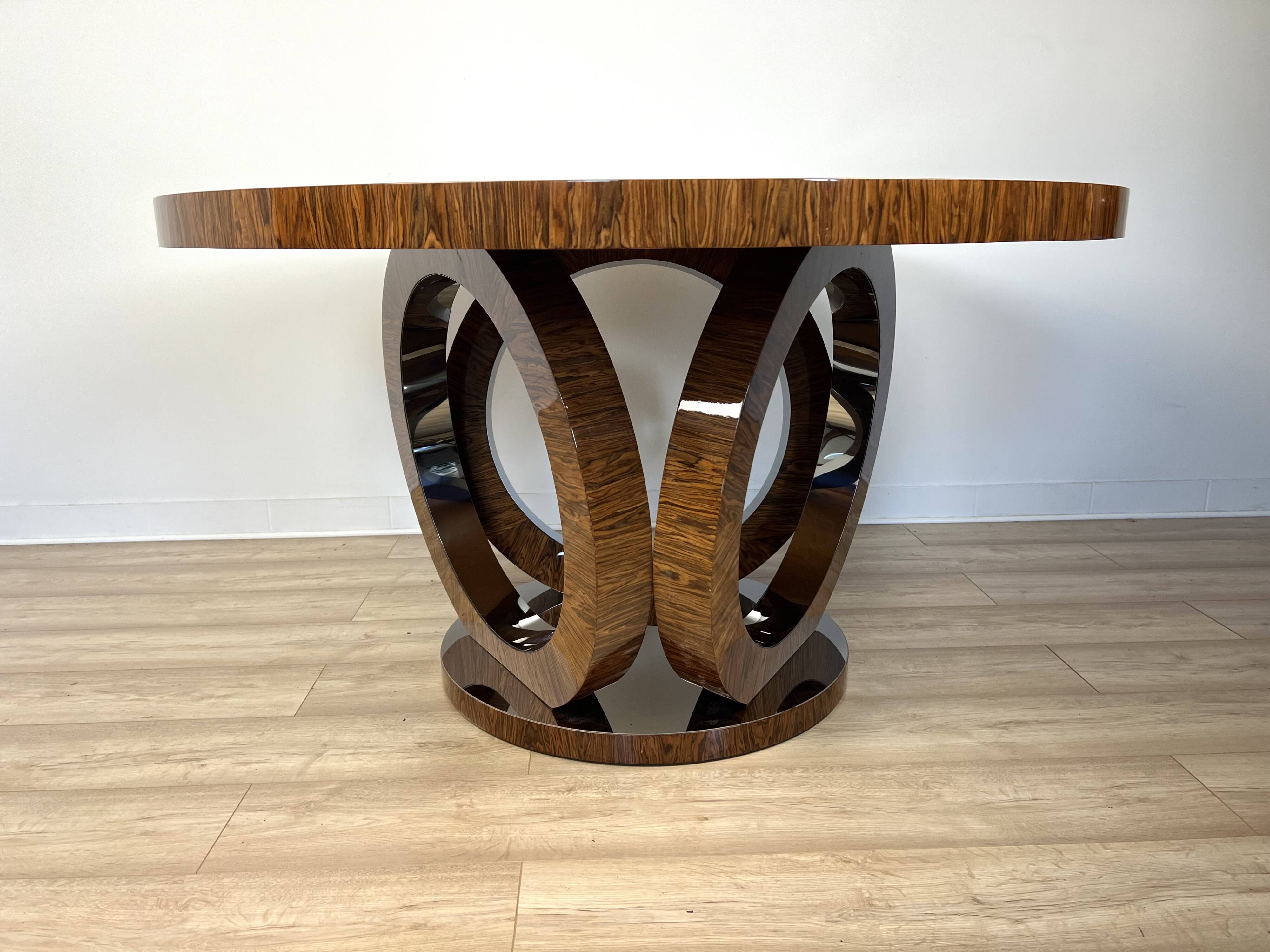 Art Deco style round table "Milano" - rosewood - Manufacturer of stylish furniture