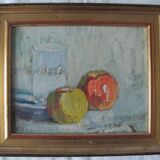 Painting - still life - Francis-Paul Etienne - 50s-60s - kitchen décor - gilded setting