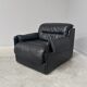Black leather lounge chair by Dreipunkt, 1970s