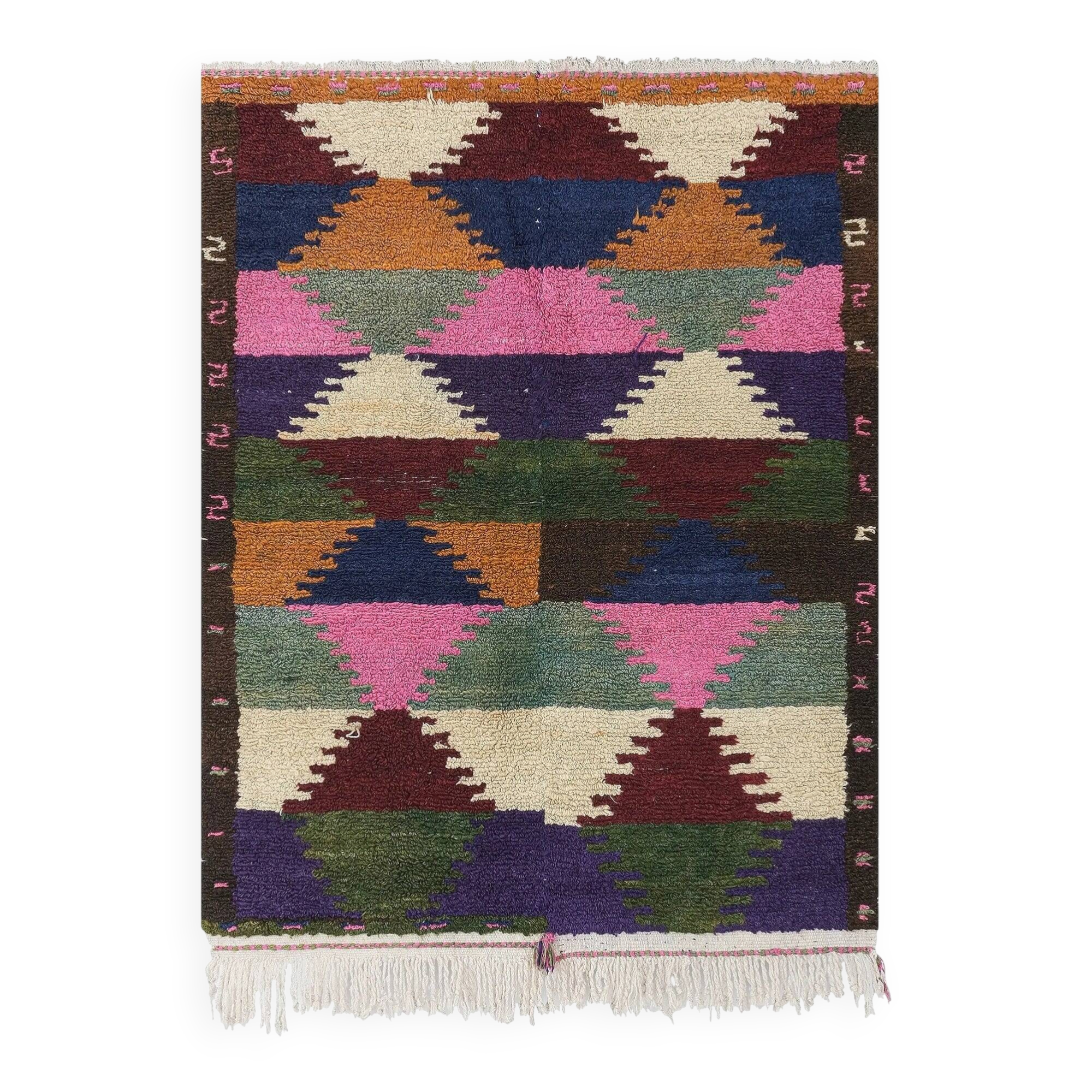 Vintage handmade Turkish rug 115x145 cm